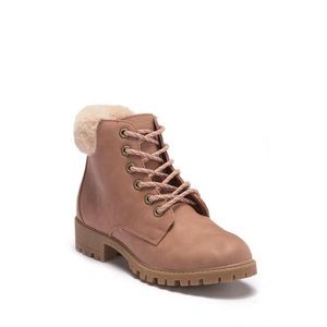 Madden Girl Frankie Faux fur trimmed Hiking Boot